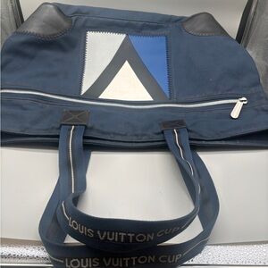 Louis Louis Vuitton cup regatta Duffle bag Navy Canvas Sailing LV cup Tote